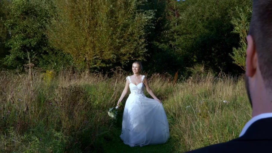 A moment from a BLOC couple’s wedding film
